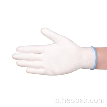 Hespax FactoryカスタムホワイトPU労働手袋